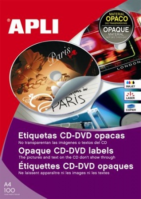 Etikett, CD/DVD, A4, fedőetikett, APLI