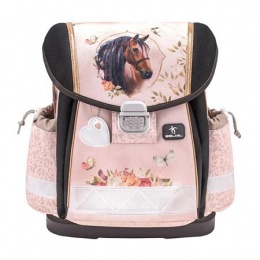 Iskolatáska, fémcsat, BELMIL "Classy Horse Chestnut", lovacska