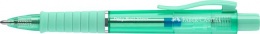 Golyóstoll, 1 mm, XB, nyomógombos, mentazöld testszín, FABER-CASTELL "Poly Ball View Aurora", kék